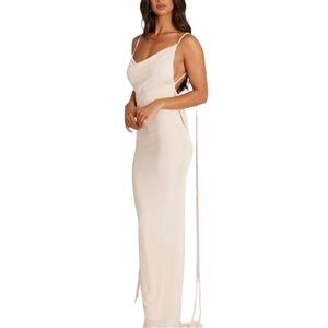 MELANI THE LABEL CRISTINA GOWN - PEARL WHITE